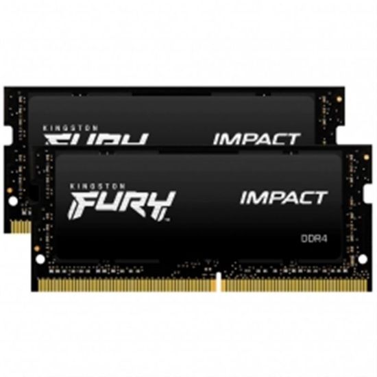  Зображення Kingston 64GB 2666MT/s DDR4 CL16 SODIMM (Kit of 2) FURY Impact, EAN: 740617318531 